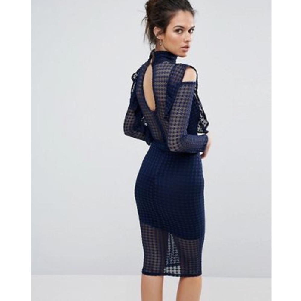 Size 10 navy ASOS evening wear dress